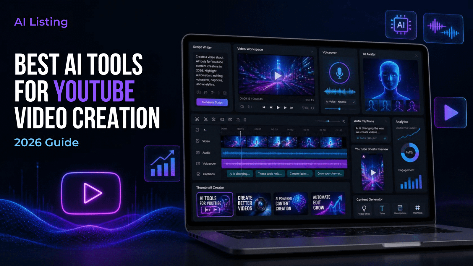 Best AI tools for YouTube video creation
