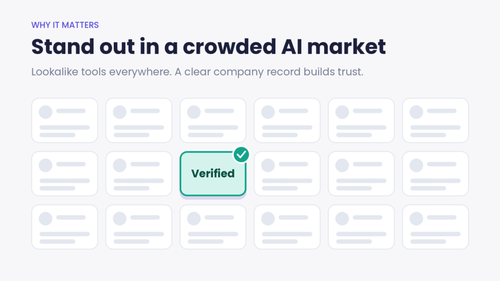 Crunchbase company profile showing important information about an AI or SaaS startup